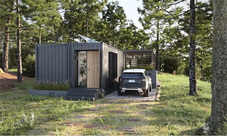 Container House | Dream house model with outdoor cinema, industrial look and modern and functional decoration