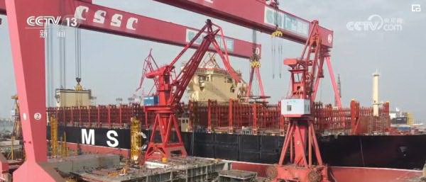 Containers are smart and green! The high-quality development of China's shipbuilding industry has accelerated