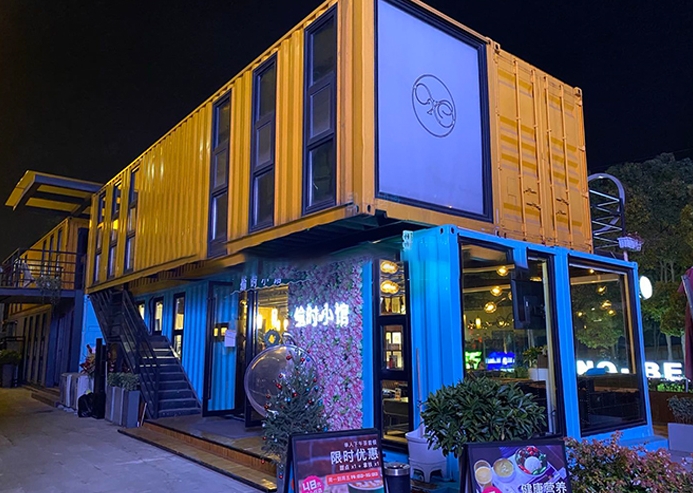 shipping container, small bar, cost analysis, decoration, equipment